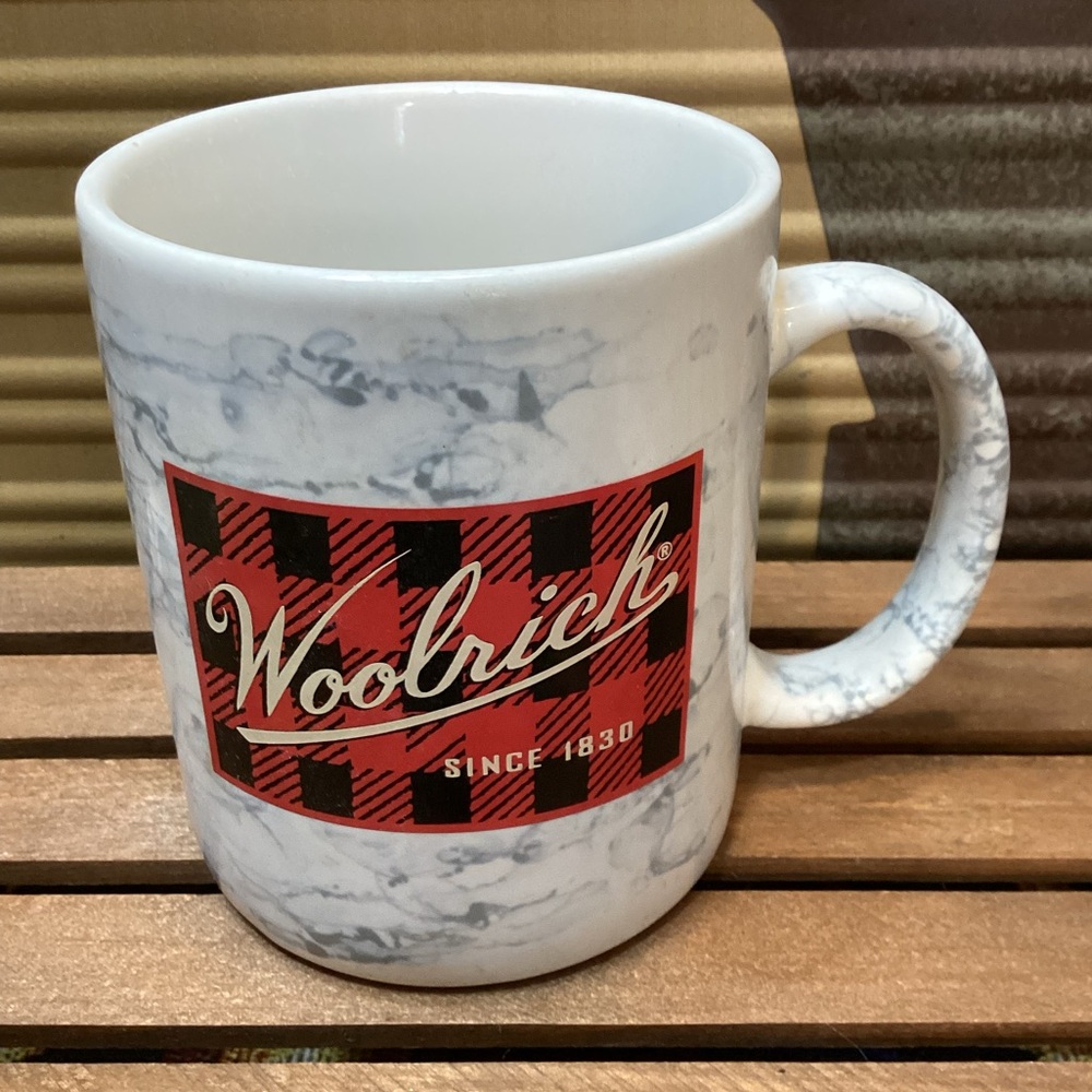 Woolrich White and Red Plaid Coffee Mug